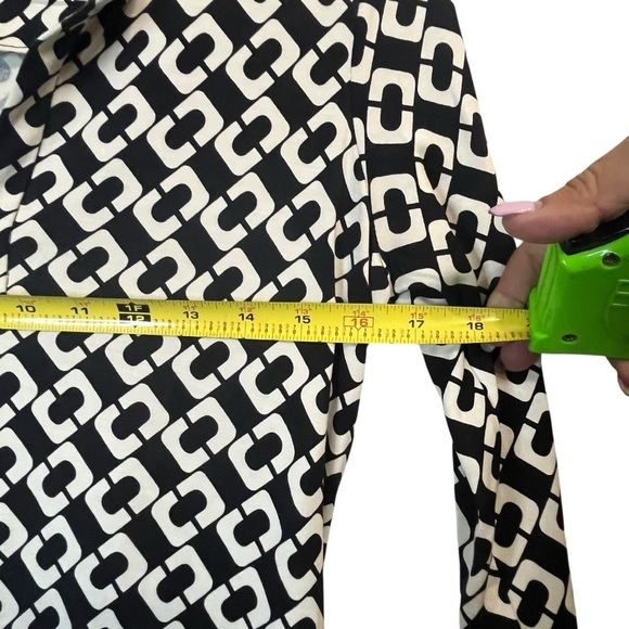 Diane Von Furstenberg Reina in Iconic Chain Link Print Silk Classic Dress SZ 8 - Picture 6 of 15